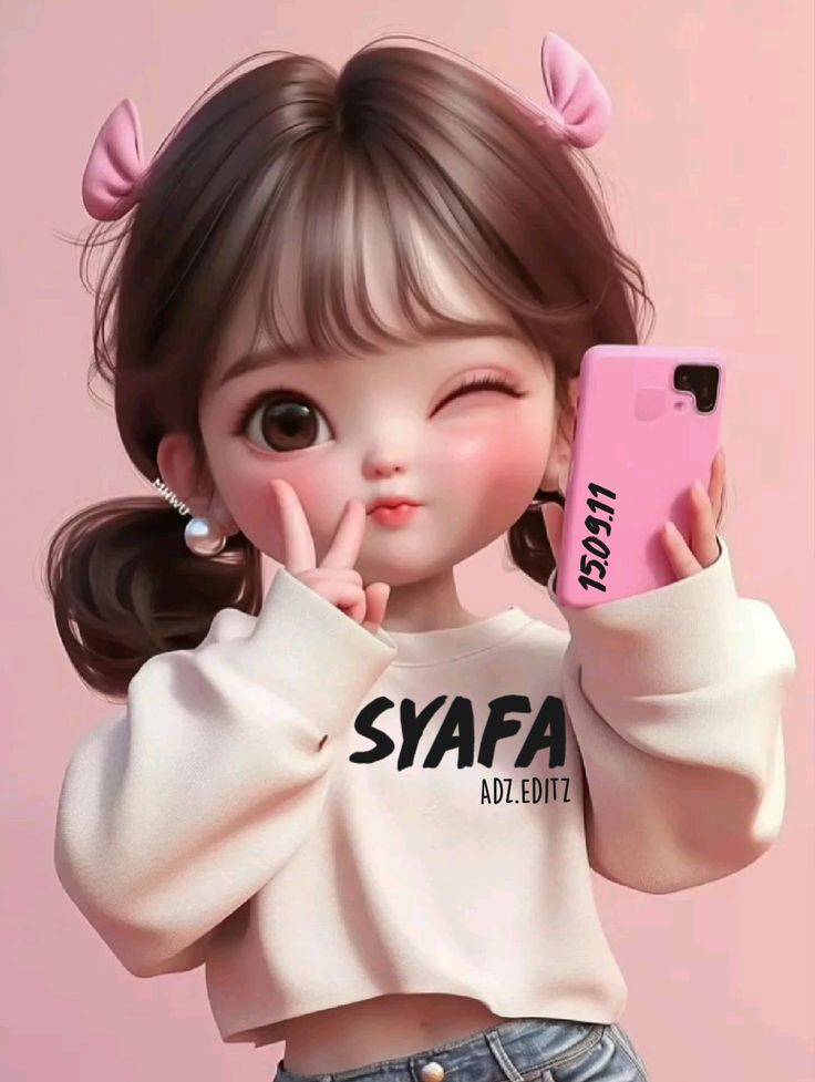 cartoon dp for whatsapp girl