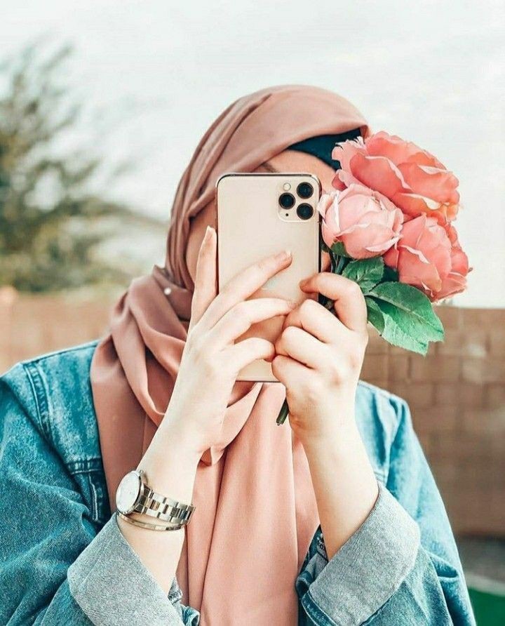 cute girl hidden face stylish instagram hijab dp