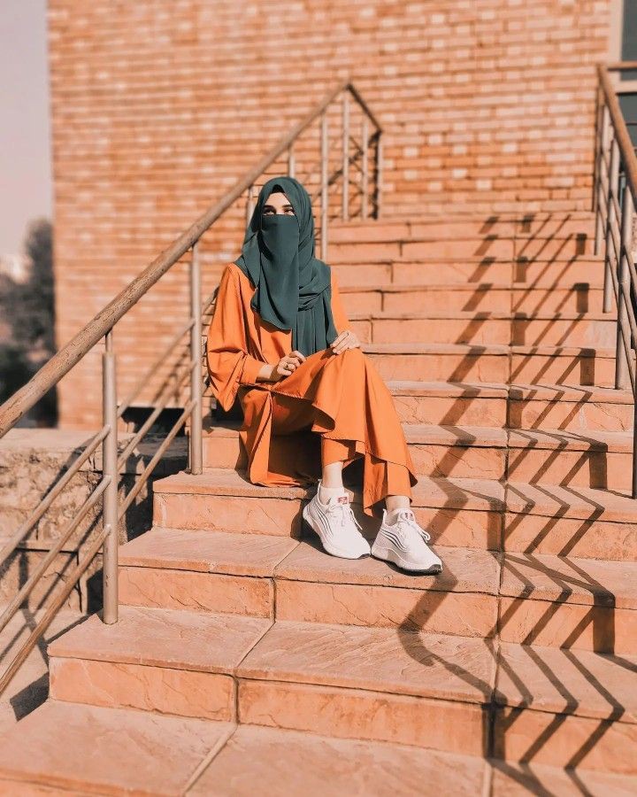 cute girl hidden face stylish instagram hijab dp