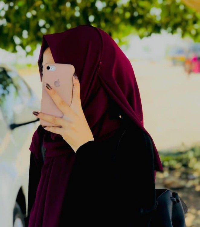 hidden face islamic girl stylish instagram hijab dp